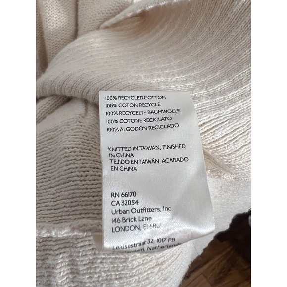 Free People Desert Blazer Cardigan Recycled Cotton Knit Sweater Cream Size Small - Picture 7 of 8